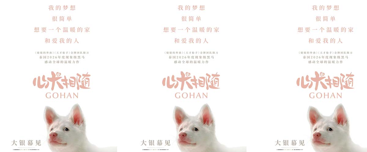 泰国年度票冠《心犬相随》引进内地 粉红桃心鼻小白狗萌翻大银幕